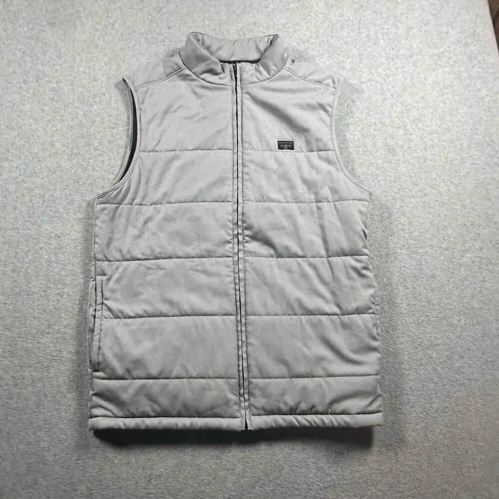 TravisMathew Interlude Puffer Vest Gray Size Small